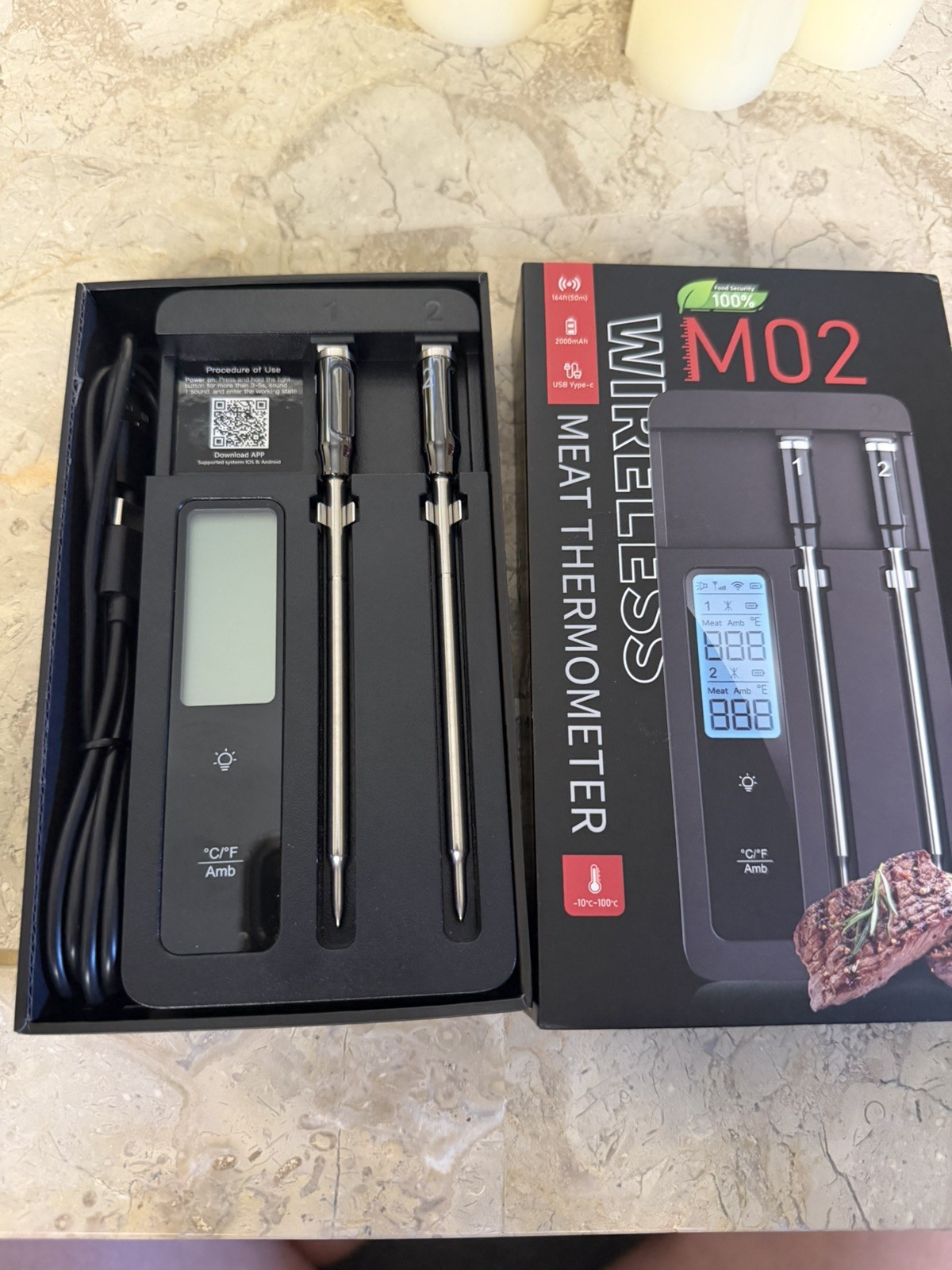 Wireless Meat Thermometer Model M02
