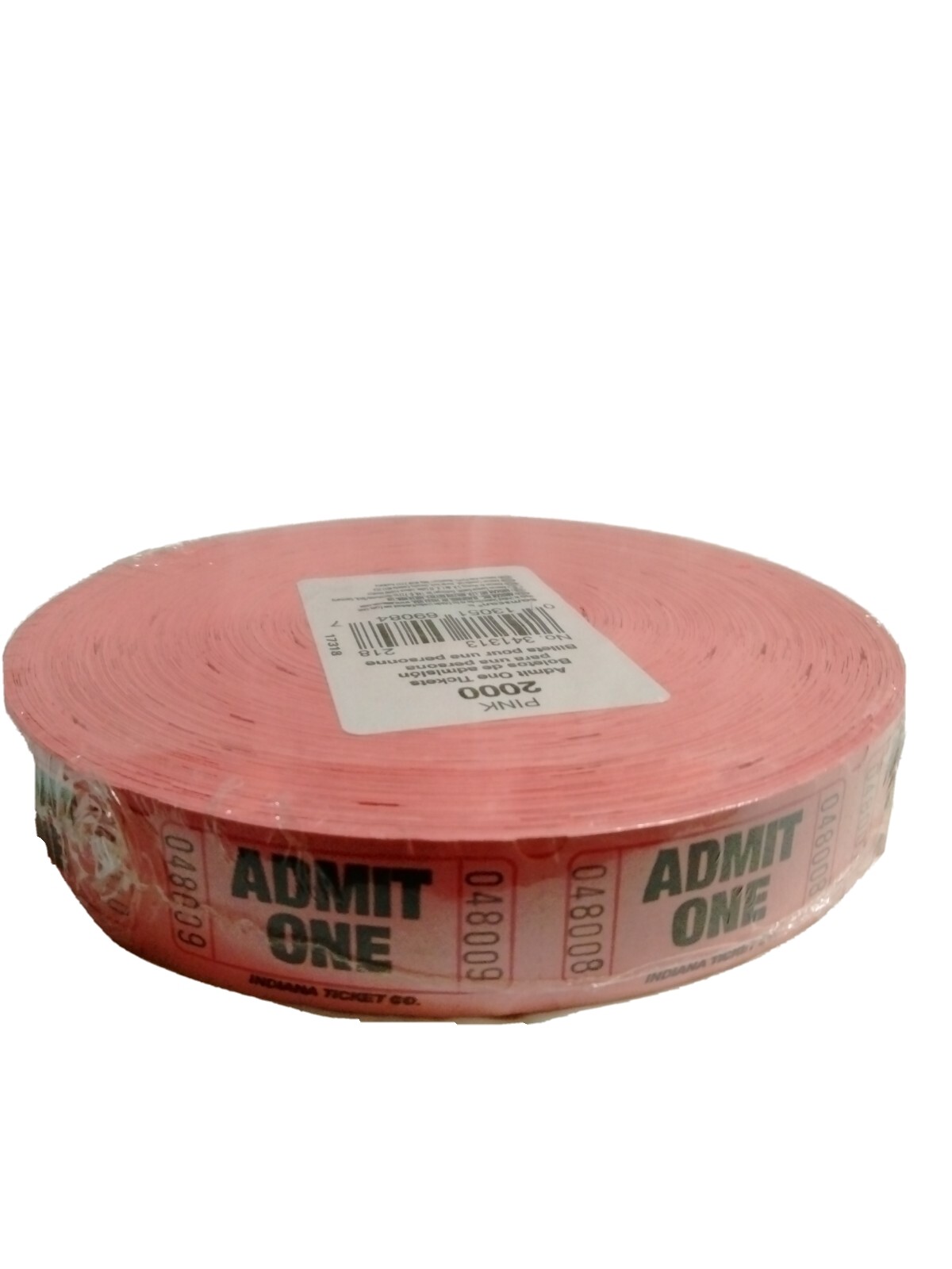 2000 Single Admit One Event Party Roll Raffle Tickets