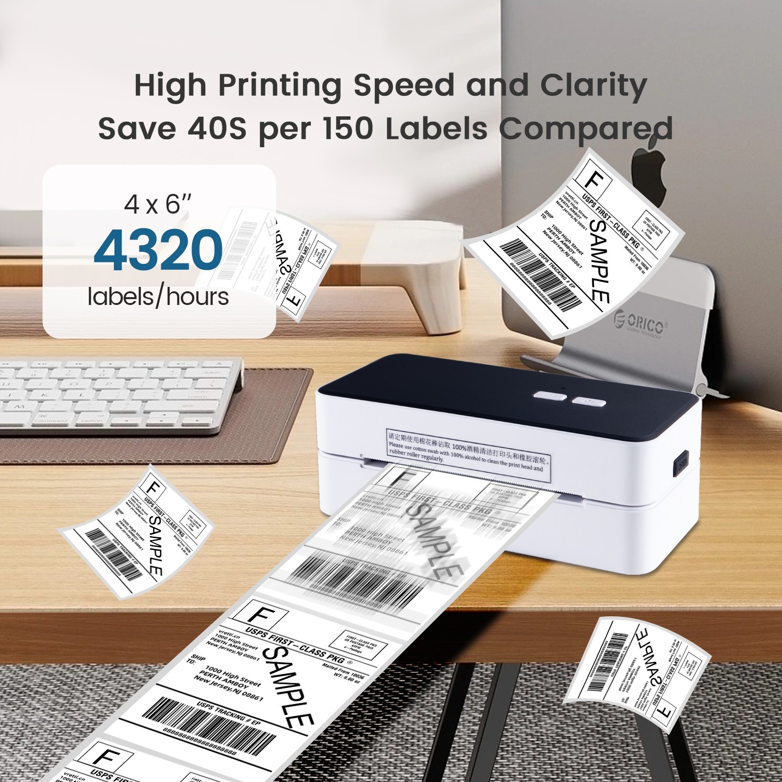 Thermal Printer USB Thermal Shipping Label Printer 4x6 for Shipping Label