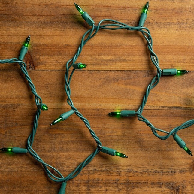 GE String-A-Long 100-Count 20.6-ft GREEN Incandescent Christmas String Lights