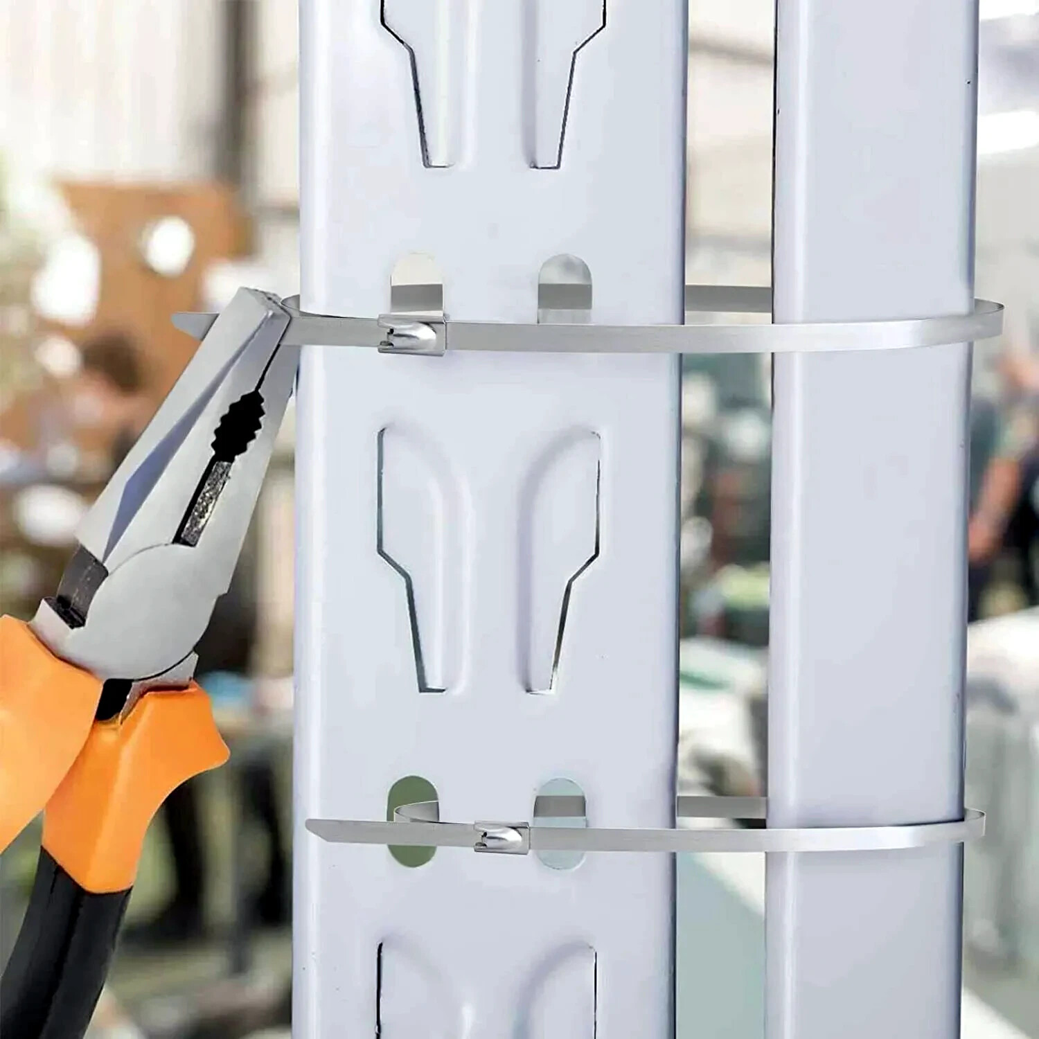 24-36" 100-200pc INDUST. GRADE 400lb-12MM Heavy D Stainless Steel Zip Tie Cable