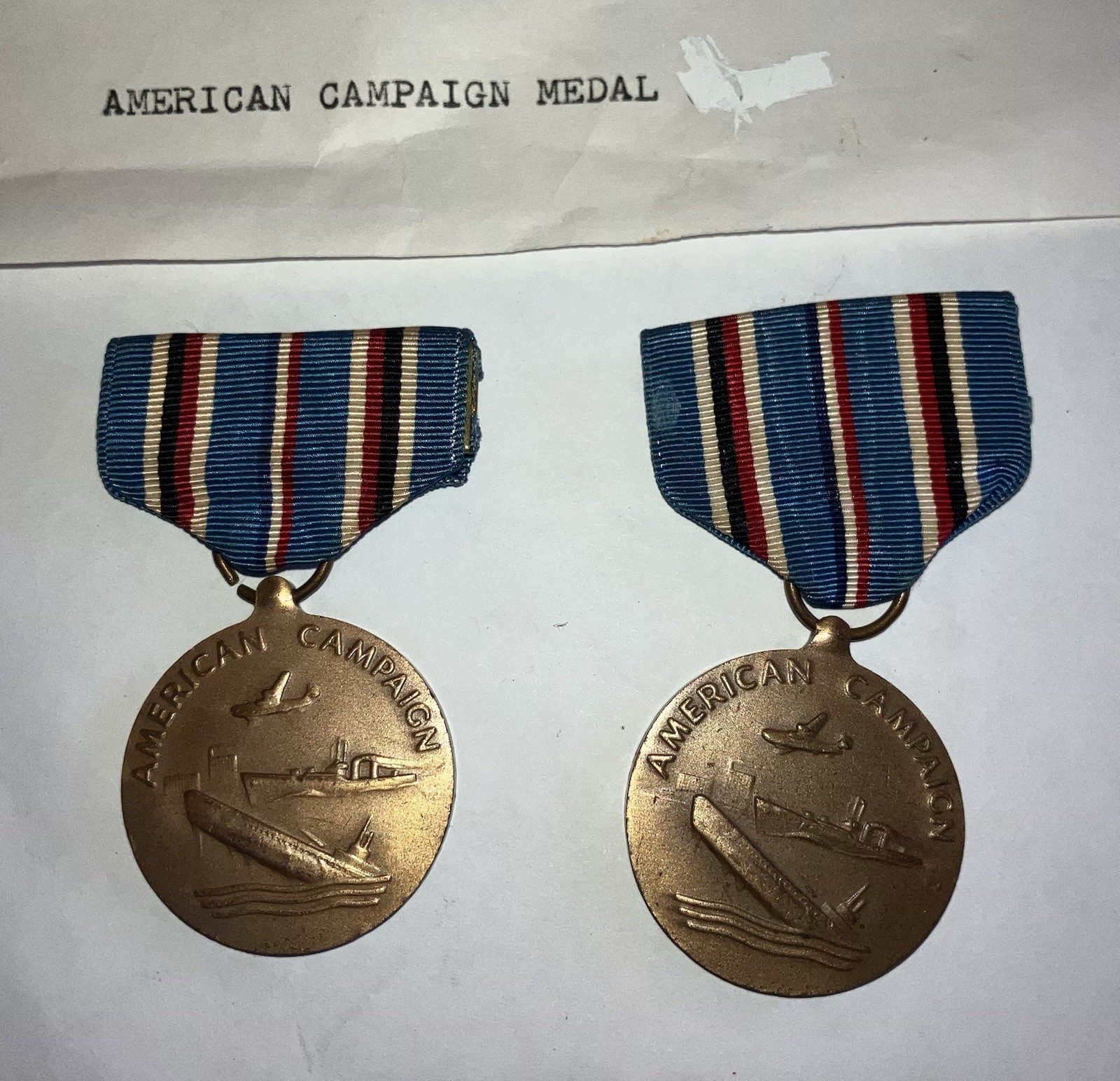American Campaign medal WWII era (2) available vintage original