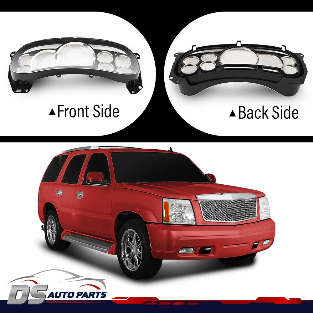 Gauge Cluster Lens Cover Chrome Rings Fit For 2003- 2006 Gm Trucks Suvs Escalade