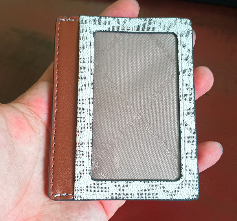 Michael Kors Jet Set Travel Card Holder Wallet Purse Vanilla Color