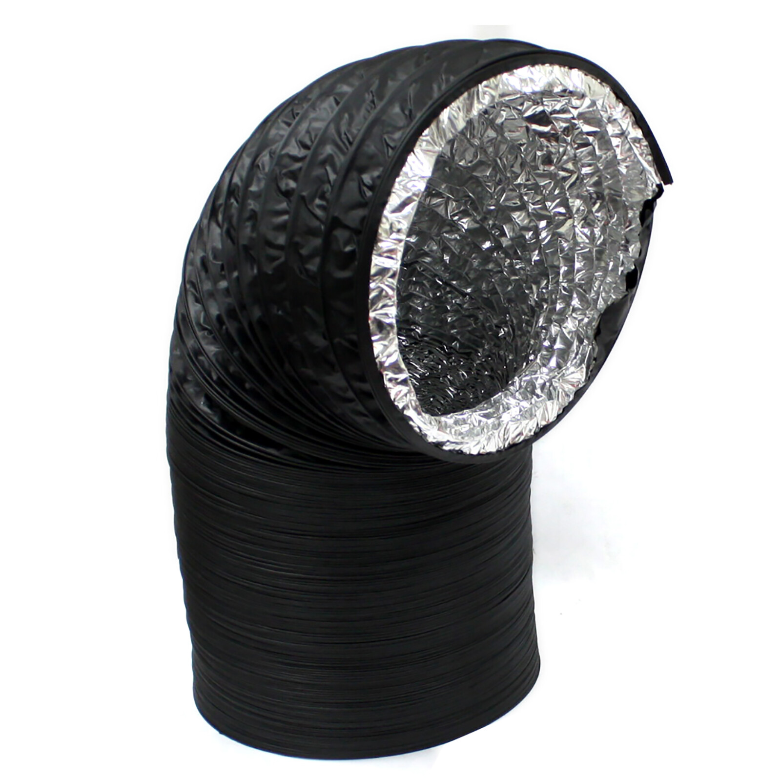 12 in x 25 ft Black Insulated Flexible Ducting HVAC Air Vent