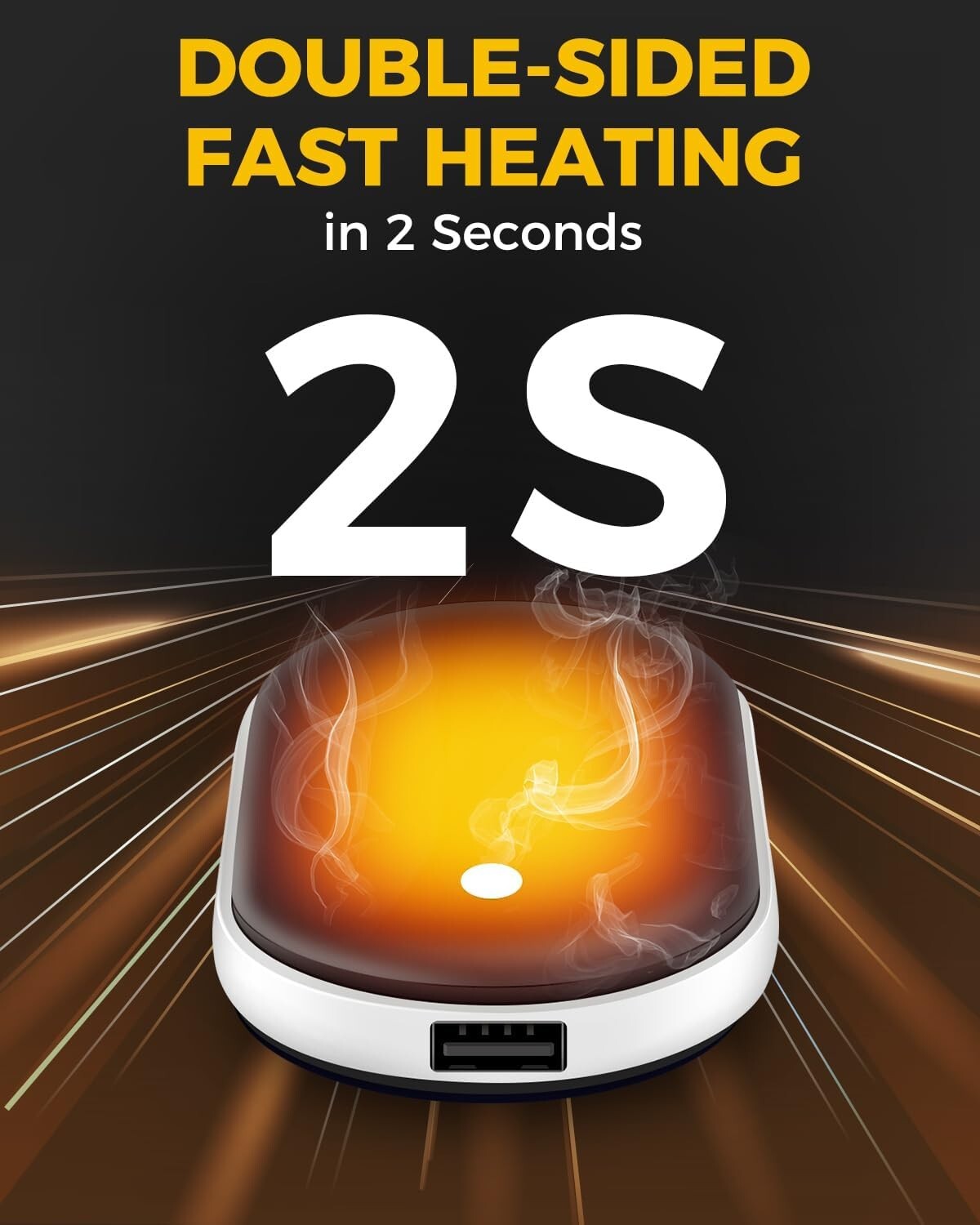 Hand Warmer Rechargeable 5200mAh Electric Portable Pocket Hand Warmer Power Bank