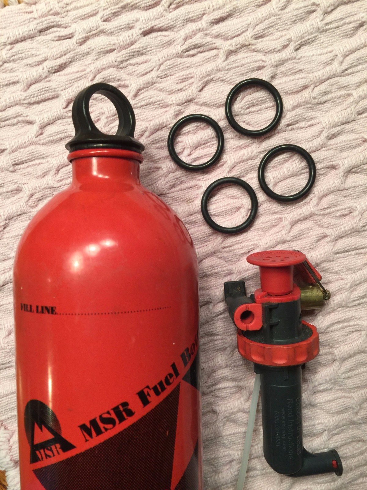 4 for $4.44 MSR Fuel Bottle Orings/seal gasket -- fits Stove Pump & Sigg types