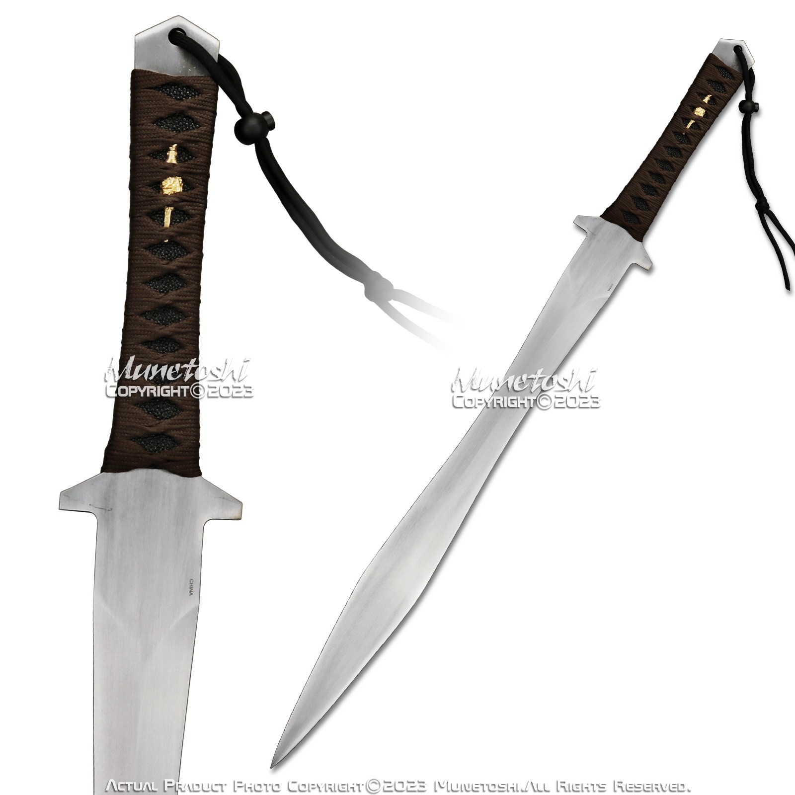 34” Functional Sword Gladius Spartan Machete 1060 Carbon Steel Sharp Full Tang