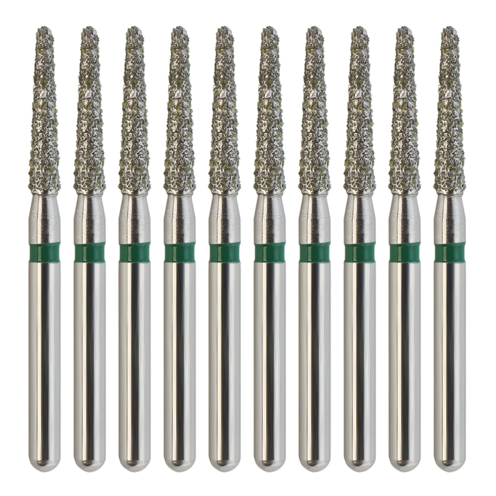 Dental Diamond Burs FG 856/016C Round End Taper Coarse Grit Green High Speed Bur