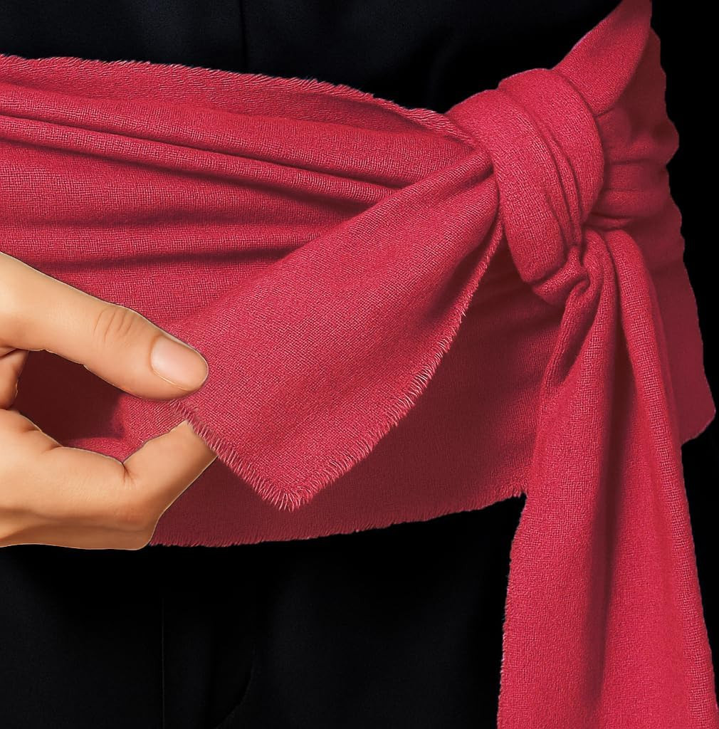 Halloween Pirate Medieval Renaissance Linen Large Sash Red