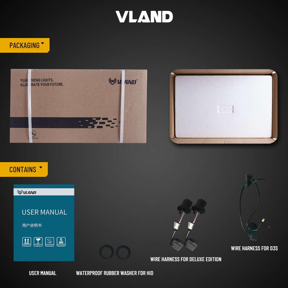 2*Projector Lens LED Headlights For 2014 2015 Chevrolet Camaro LS LT SS RGB DRL