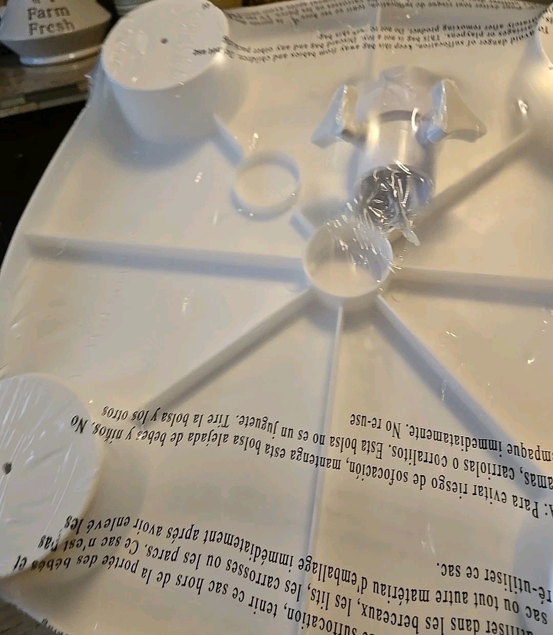 RIO Beach Umbrella Adjustable Table Tray Top w/ 4 Cup Holders/ New Sealed