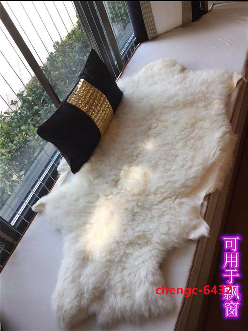 IN US 100% Genuine Sheepskin Fluffy Fur Rug 60*120CM Windward Natural Soft Mat
