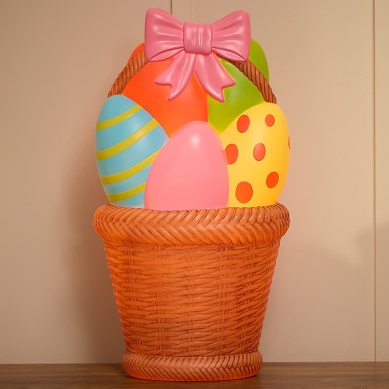 Easter Egg Basket Blow Mold Light Up Cracker Barrel Exclusive Holiday Decor 2026