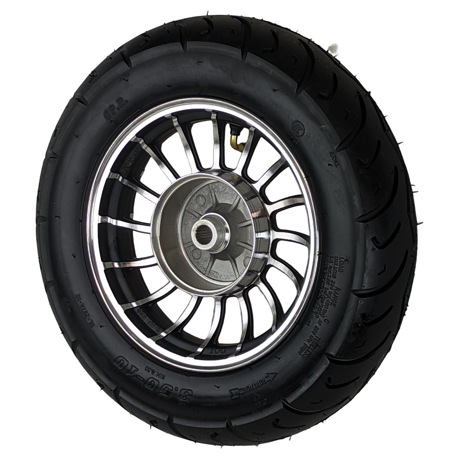 10" Inch Rear Wheel and 3.5-10 Tire Assembly 50cc Scooter Moped GY6 TaoTao