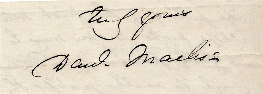 Daniel Maclise-Vintage 1800's Clipped Signature (Irish History Painter)