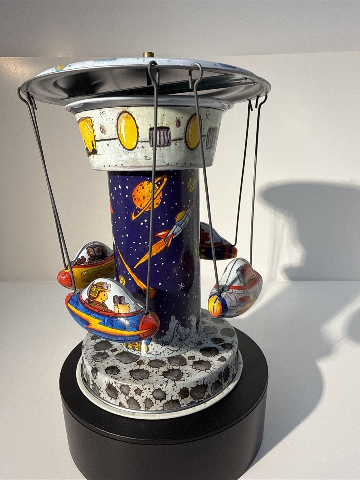 Rocket Carousel Tin Toy Schylling Collector Series (TESTED)