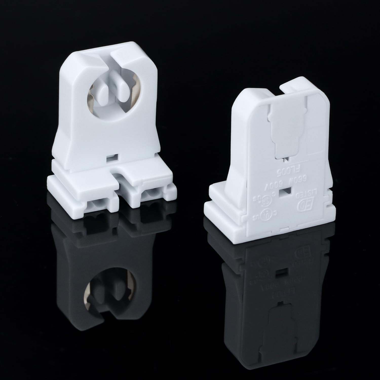 QWORK Non Shunted LED Tombstones T8 T10 T12 Lamp Holder - 100 Pack, Tube Replace