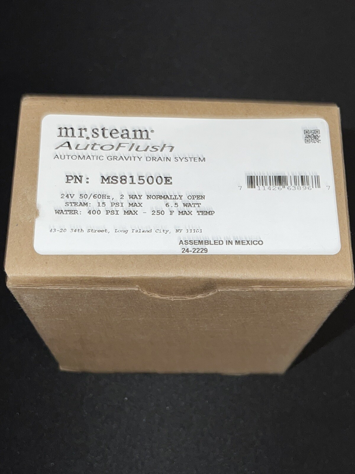 original Mr. Steam MS81500e auto flush for residential MS generators Brand New