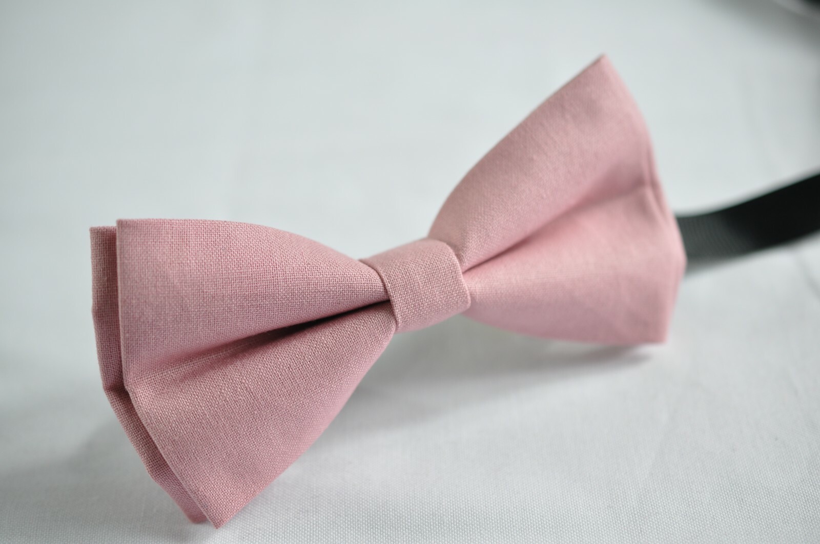 Dusky Dusty Rose Blush Pink Bow Tie + Navy Blue Suspenders Braces for all ages
