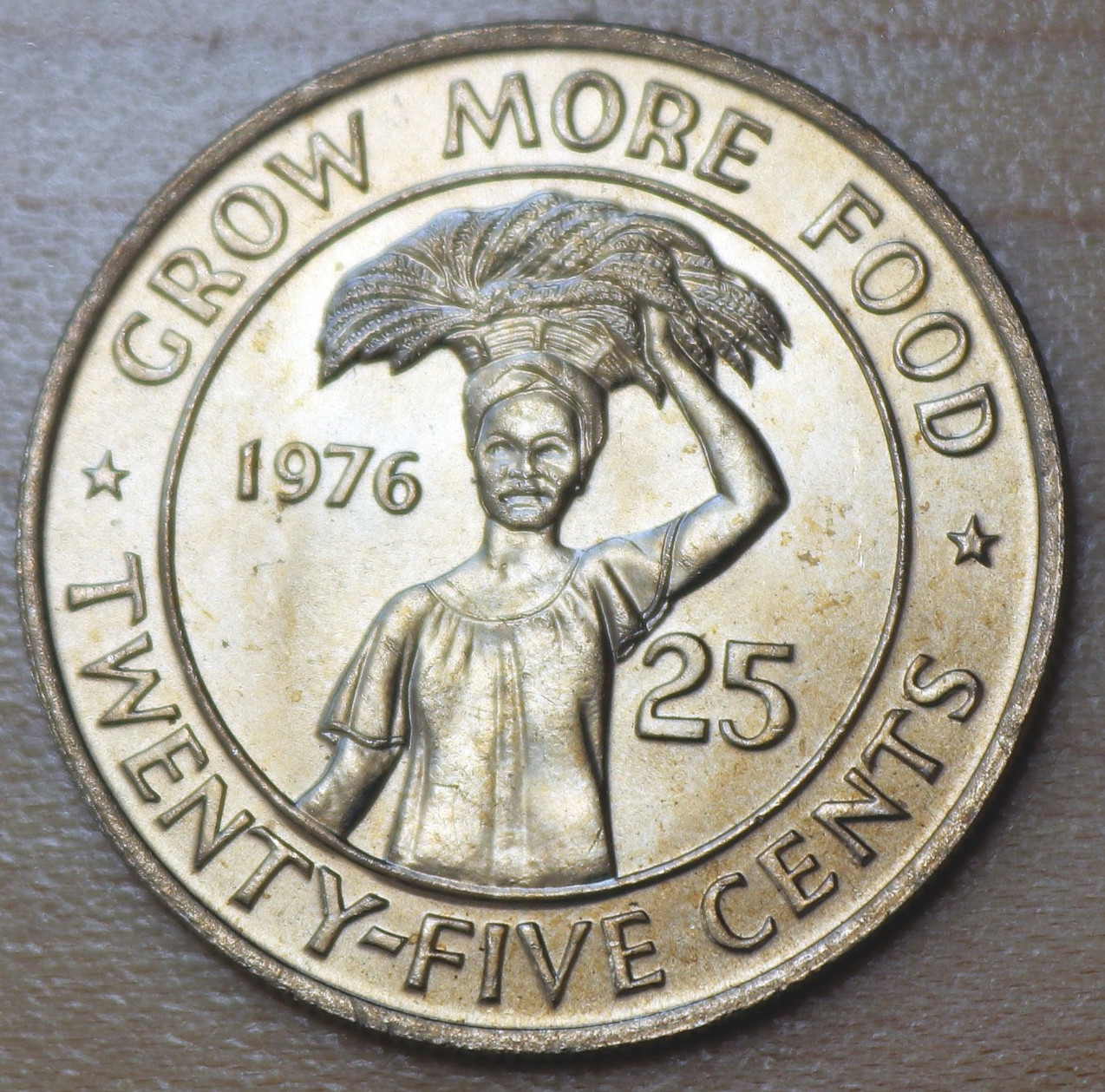 1976 Liberia 25 Cents FAO Unc.