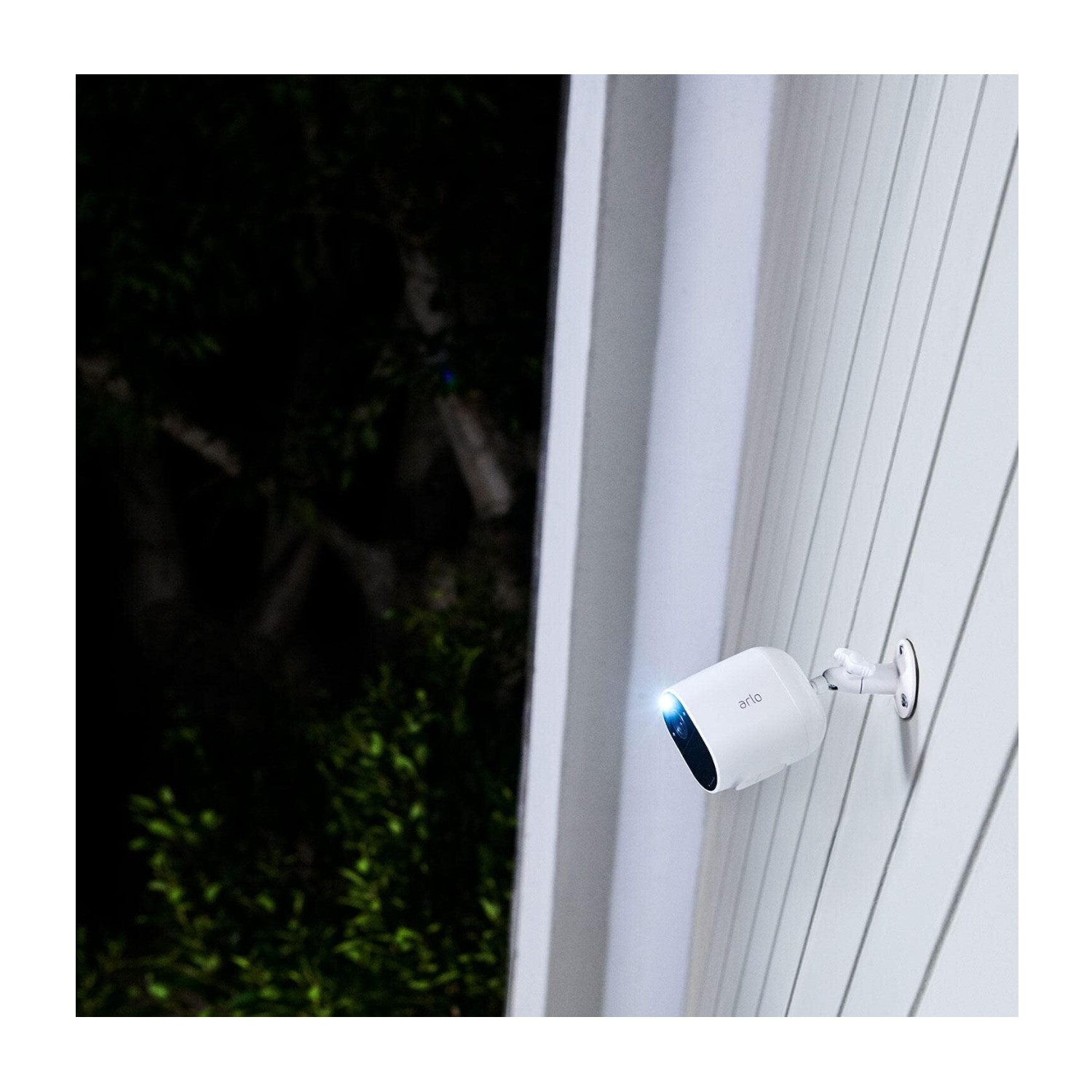 Arlo Essential Spotlight 4 Camera Security System with Solar Power Panel (White)