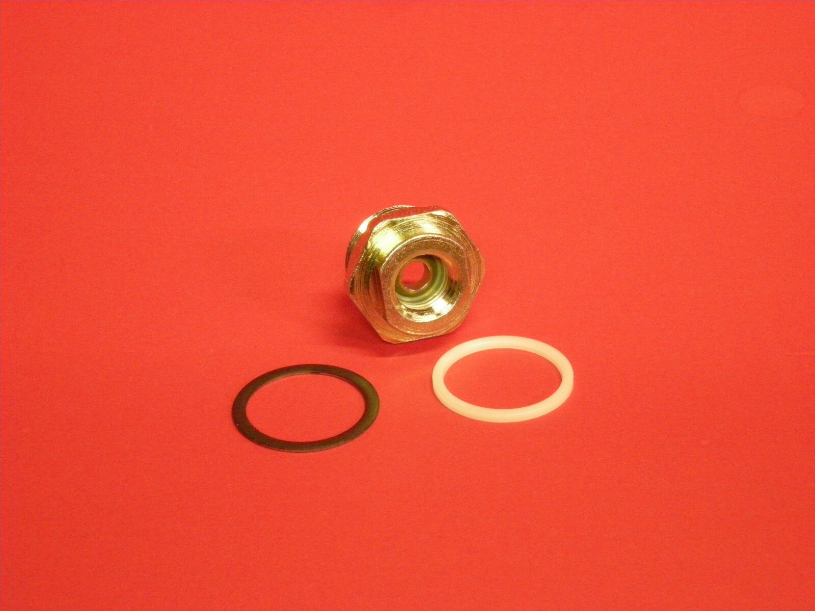 HOLLEY #26-27 FUEL INLET ADAPTER NUT  FITS 5/16" LINE  RESTORATION CORRECT GOLD