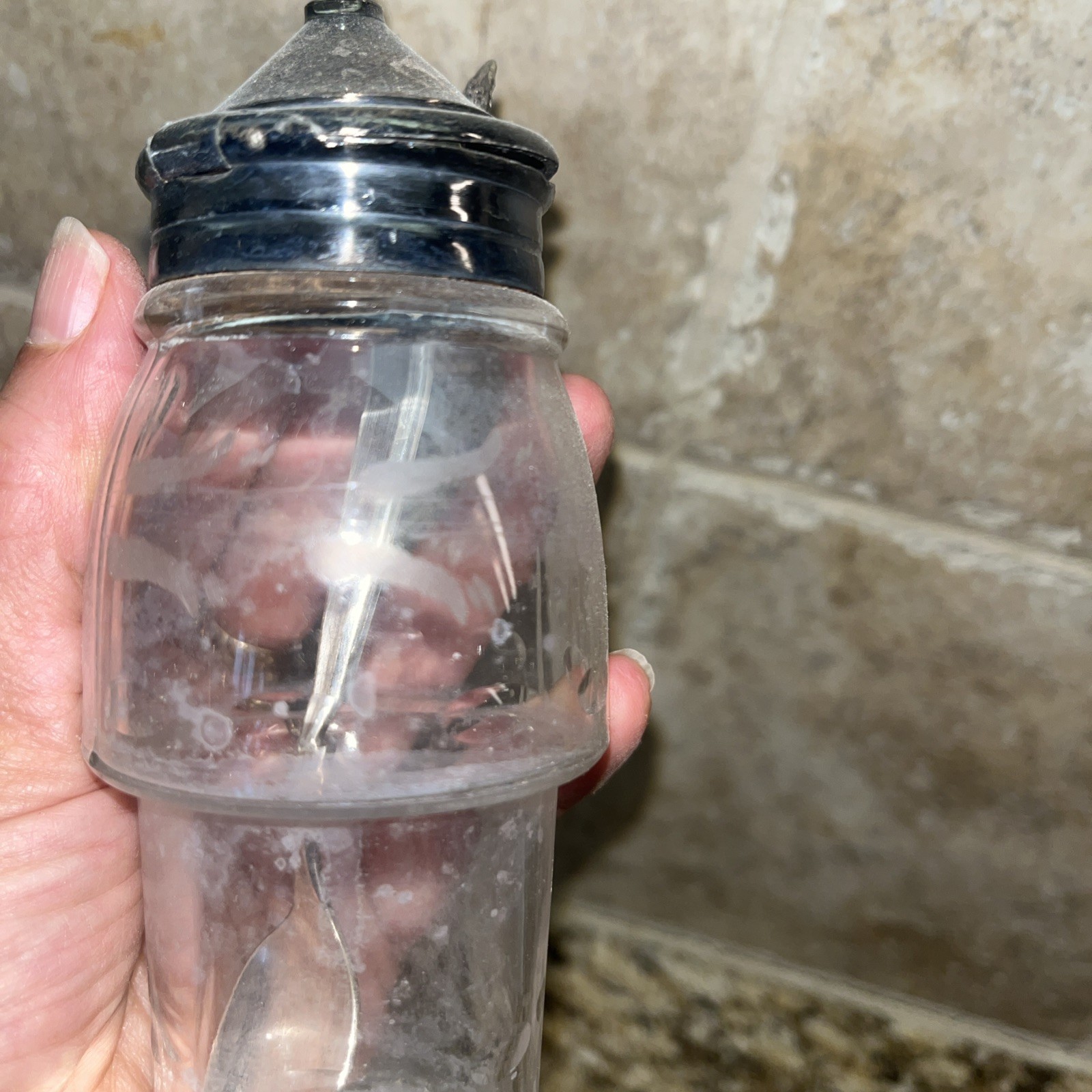 Antique Pairpoint Mfg. Co Glass Cruet Condiment - 7 pieces