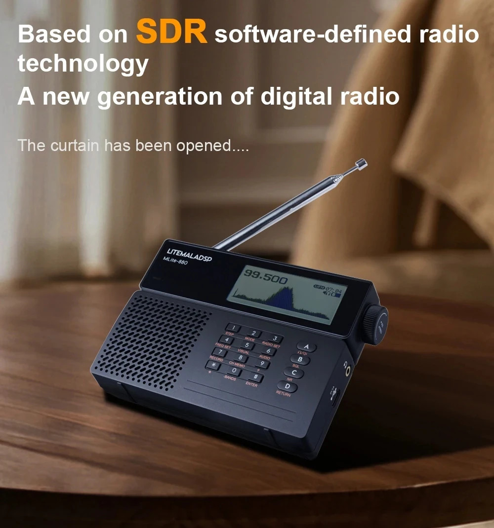 2026 Latest MLite-880 Malahit SDR Receiver Digital DSP Radio SSB/AM/FM RDS