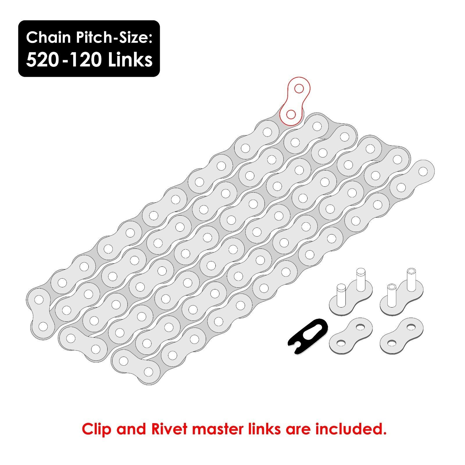 Drive Chain & Sprockets Kit for Kawasaki KLX300R KLX300A 1997-2023