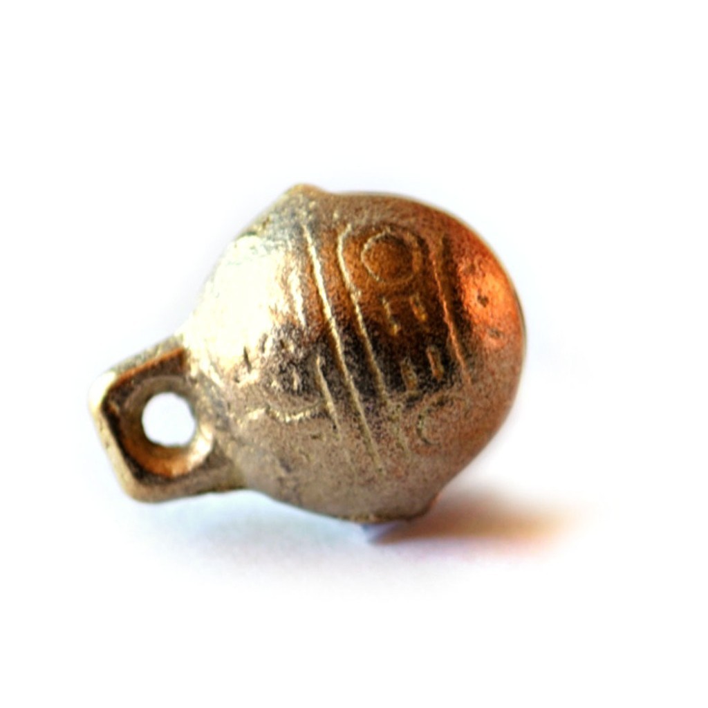 TIBETAN BRASS BELLS LOT of 20 14mm Bead Craft Temple Herding Tiny Metal Ethnic