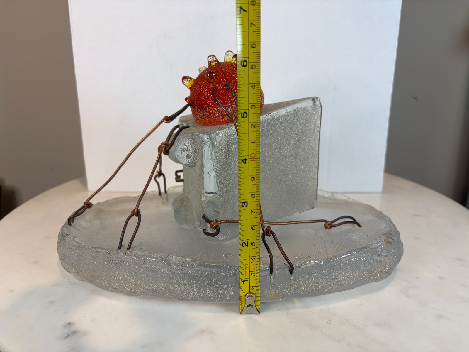 Hank Murta Adams Large Piece Slice of Cake Art Glass Sculpture 10.5" X 5.75"