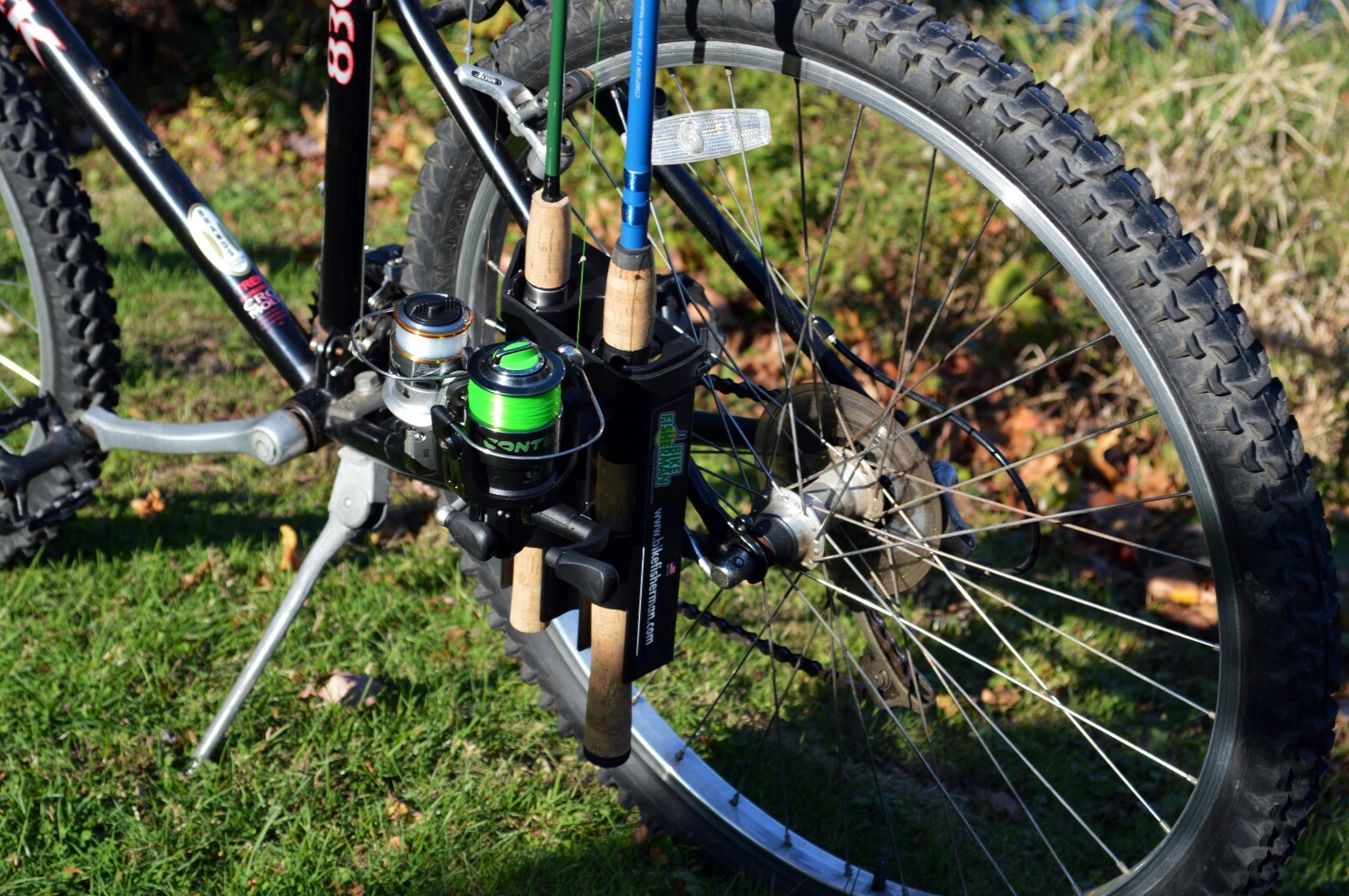 BIKE FISHERMAN - Bike Fishing Rod Holder - Holds 2 Rods - Easily Mount - Secure