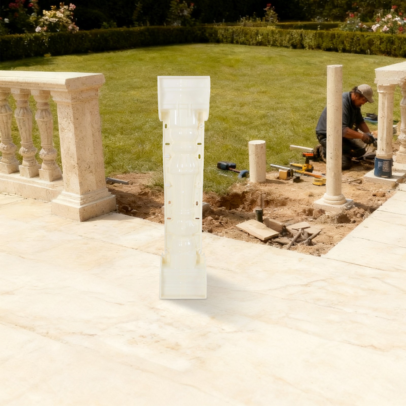 Balustrades Mold Set 89cm Mould Fits For Concrete Plaster Cement Plastic Casting