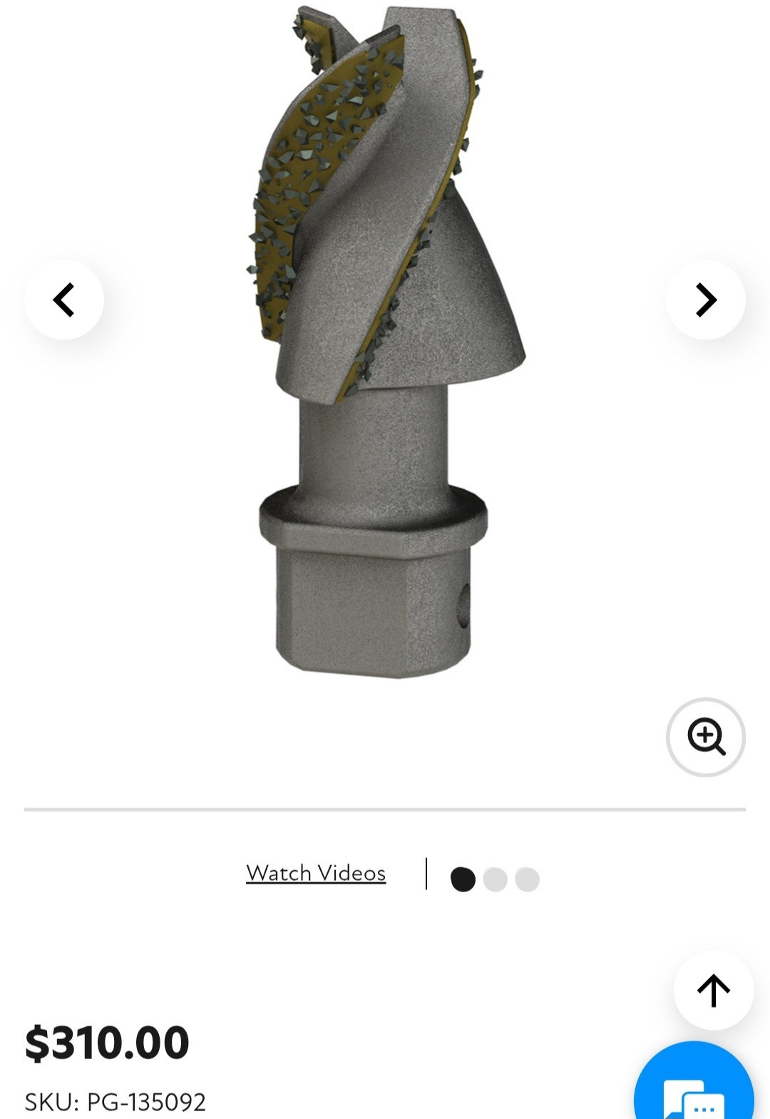 Tri Flow Auger Pilot Bit Carbide Hardface Cat Pengo Fluted 153-4093 NOS