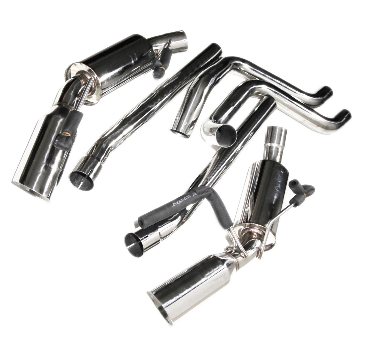 Fit Ford Mustang05-10 GT/07-10Shelby GT500 V8 Dual 4"Tip Muffler Catback Exhaust