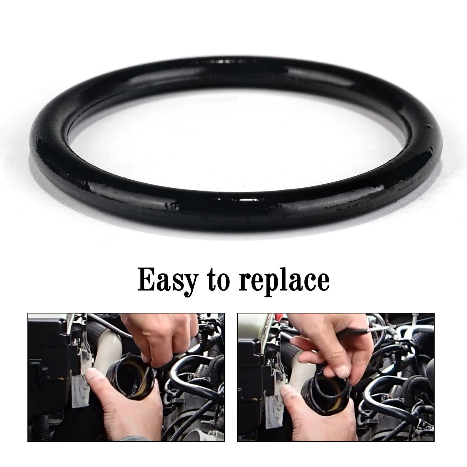 4Pcs Coolant Hose Replacement O-Rings DR-3Z8566-A & BC3Z-8590-F & RESERVOIR HOSE