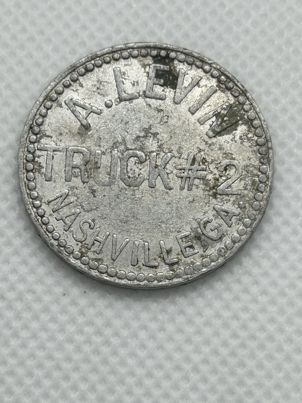 Rare Unlisted Token A Levin Truck # 2 Nashville GA Georgia Good For 50 In Trade