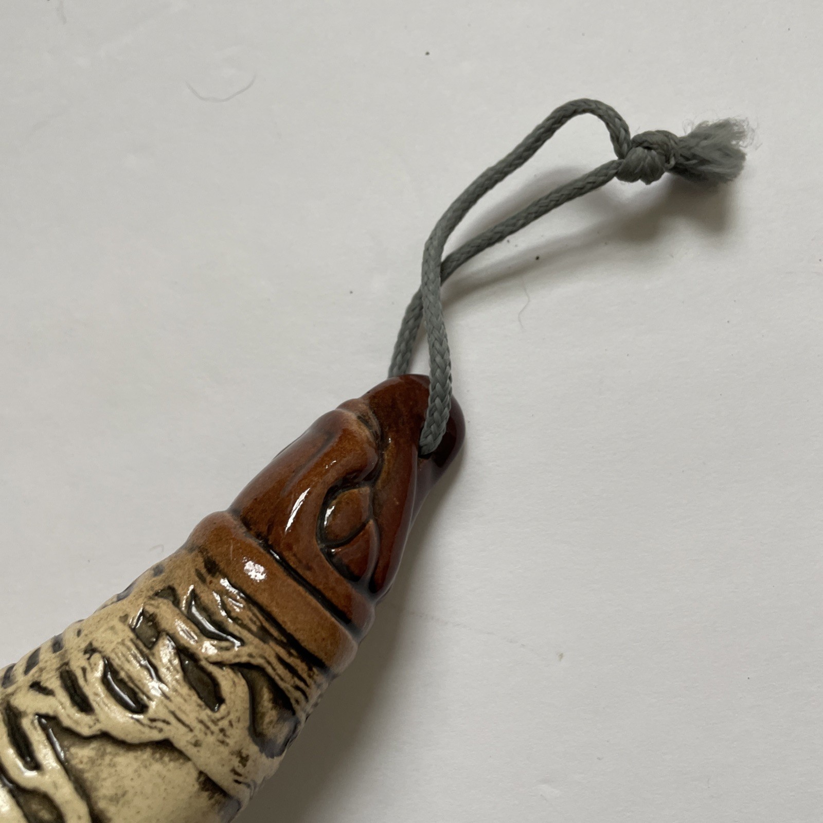 Horn Of CuChulainn German Drinking Horn Ceramic Raised Relief Irish Hero