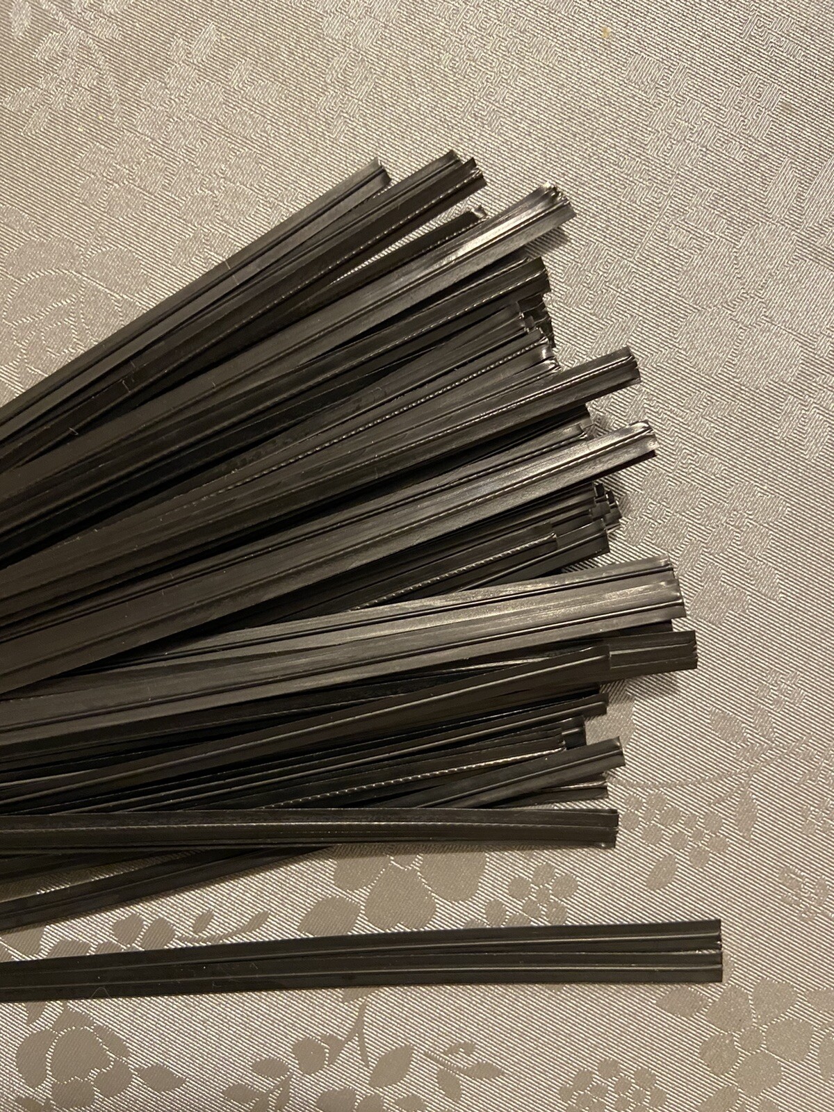 6" Plastic Twist Ties (6-inch) Genuine ULINE Pre-Cut Nose Wire for Mask - BLACK