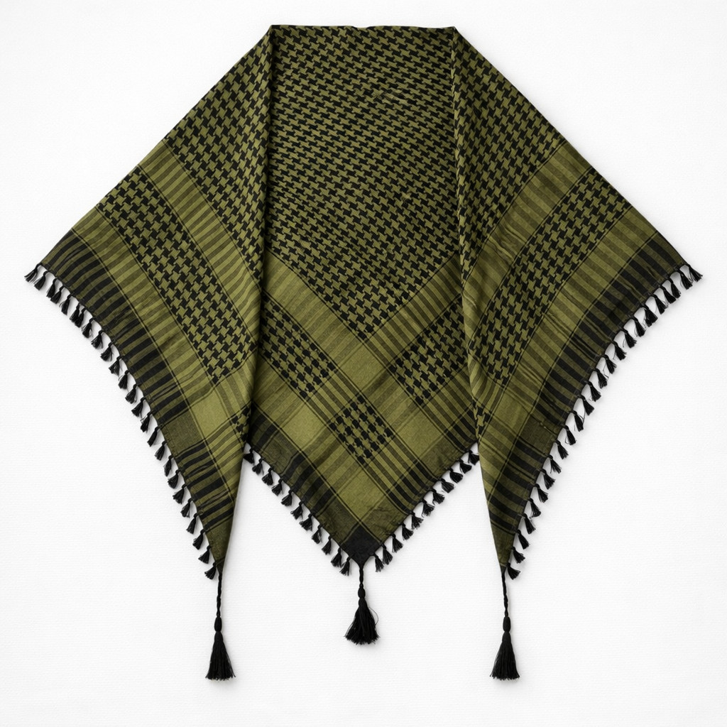 Military Shemagh Tactical Desert Scarf – Soft Woven Cotton Keffiyeh Head Wrap