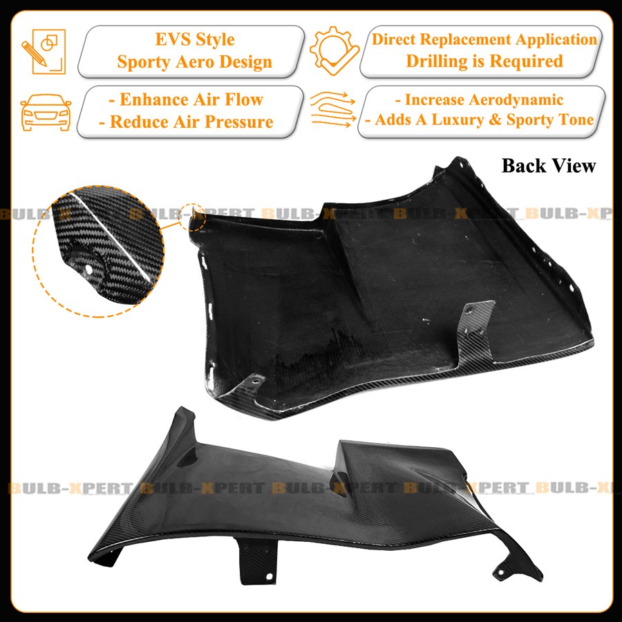 For 2020-26 Toyota GR Supra A90 EVS Style Carbon Fiber Front Fender Panel Cover