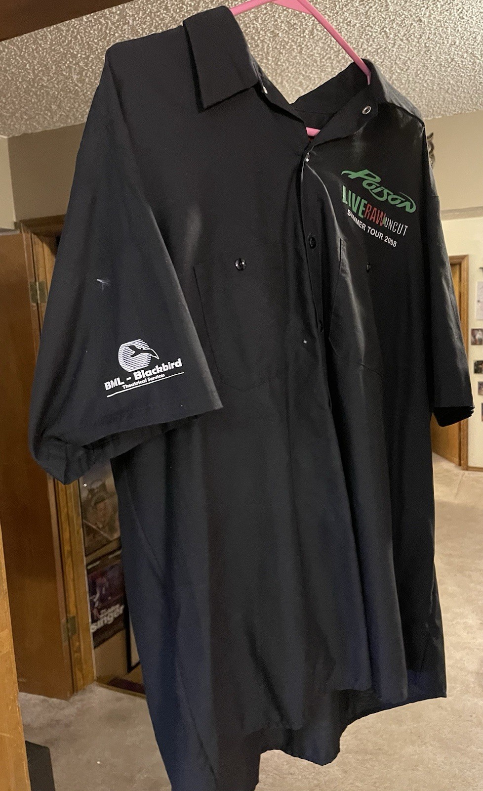 POISON 2008 Roadie Tour Shirt /2-XL