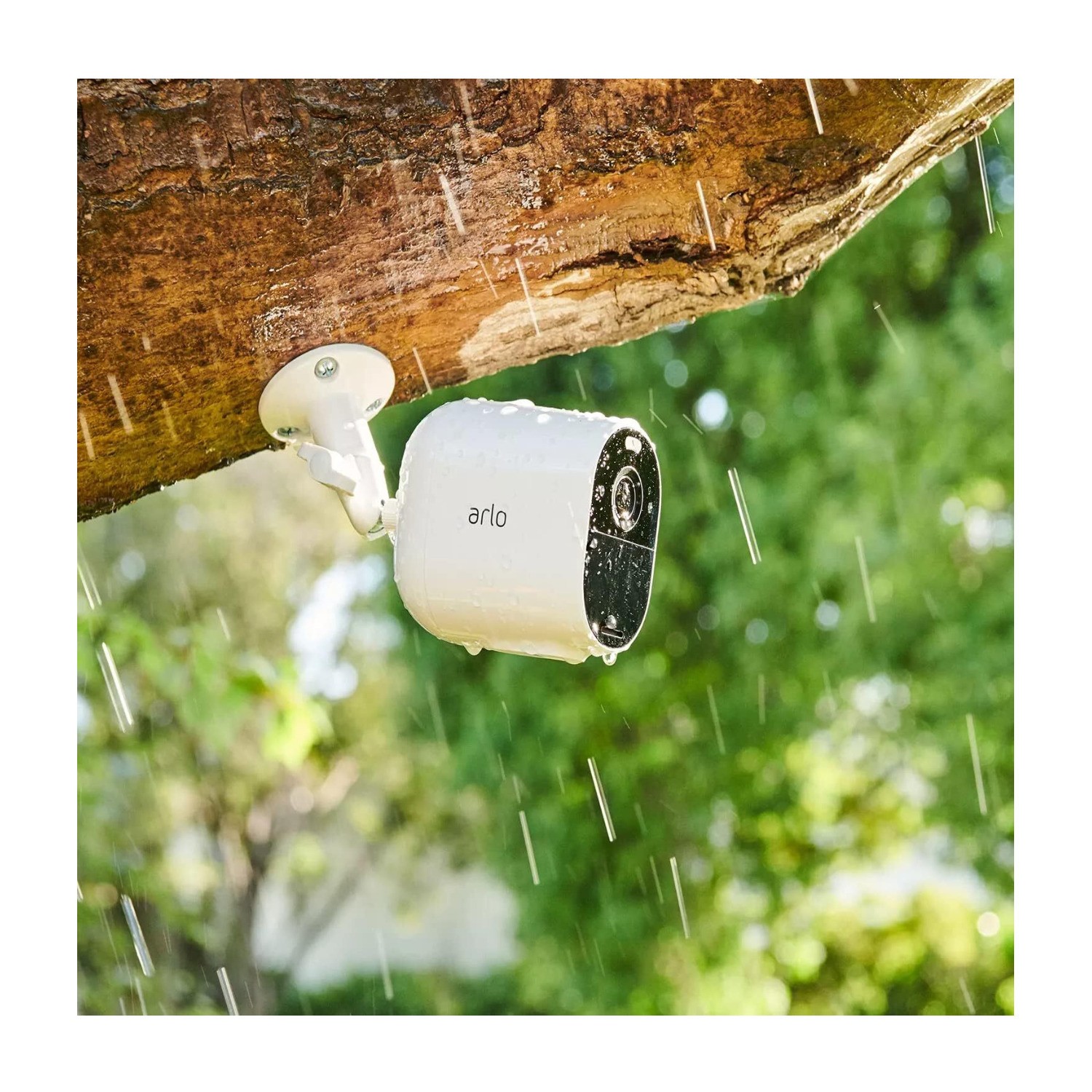 Arlo Essential Spotlight 4 Camera Security System with Solar Power Panel (White)