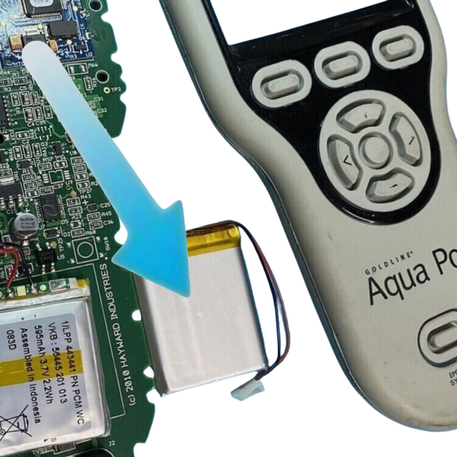 Battery Replacement KIT For Hayward AQL2-POD AquaPod Wireless Remote Control