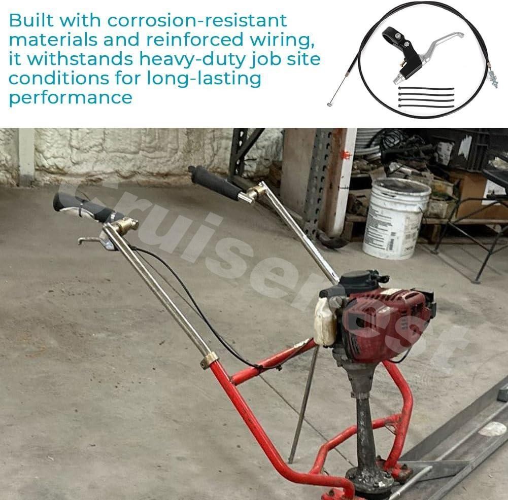 For Concrete Wet Screed Throttle Cable w/ Aluminum Throttle Control Lever Assy