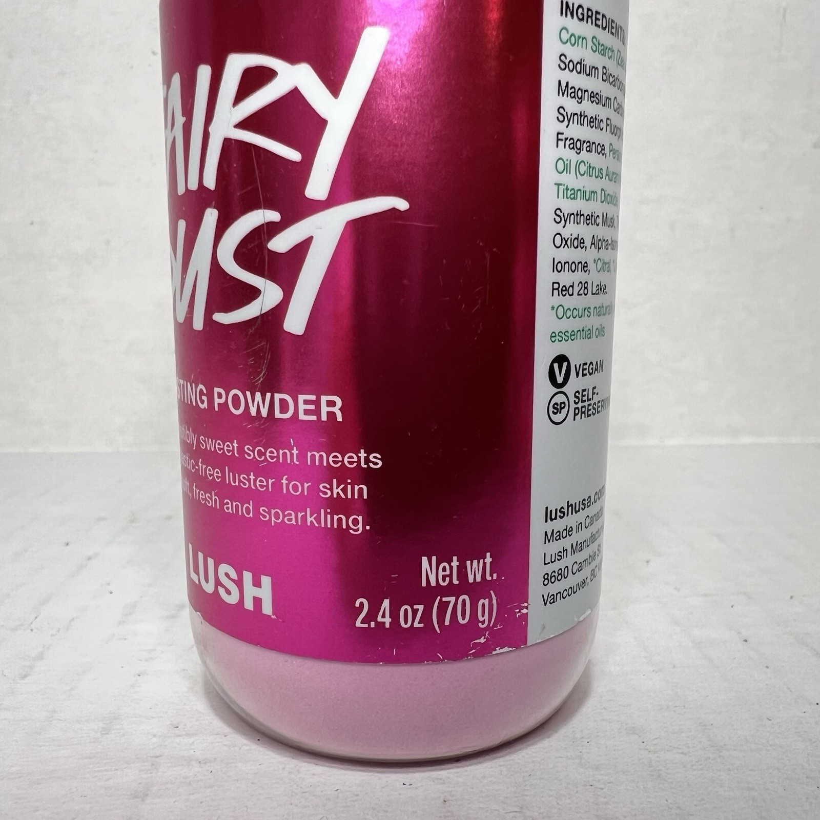 Lush Snow Fairy Dust Dusting Body Powder Shimmer Sparkle Scented 2.4oz 70g-*2022