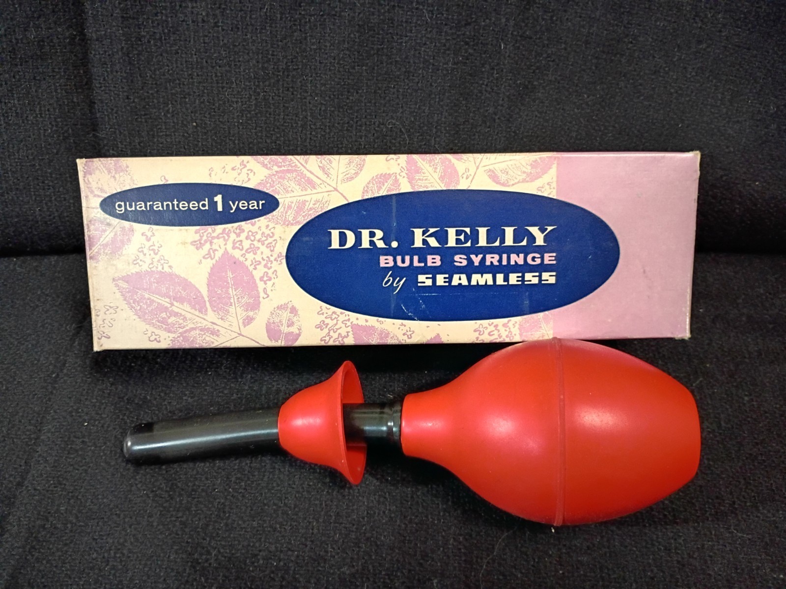 Vintage Dr. Kelly Bulb Syringe by Seamless, Douche