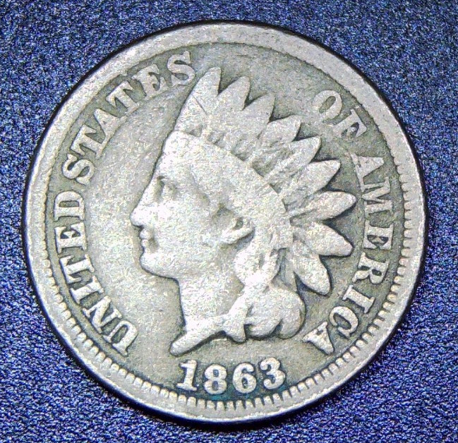 1863 Indian Head Cent Problem Free G/VG Better Date RC29