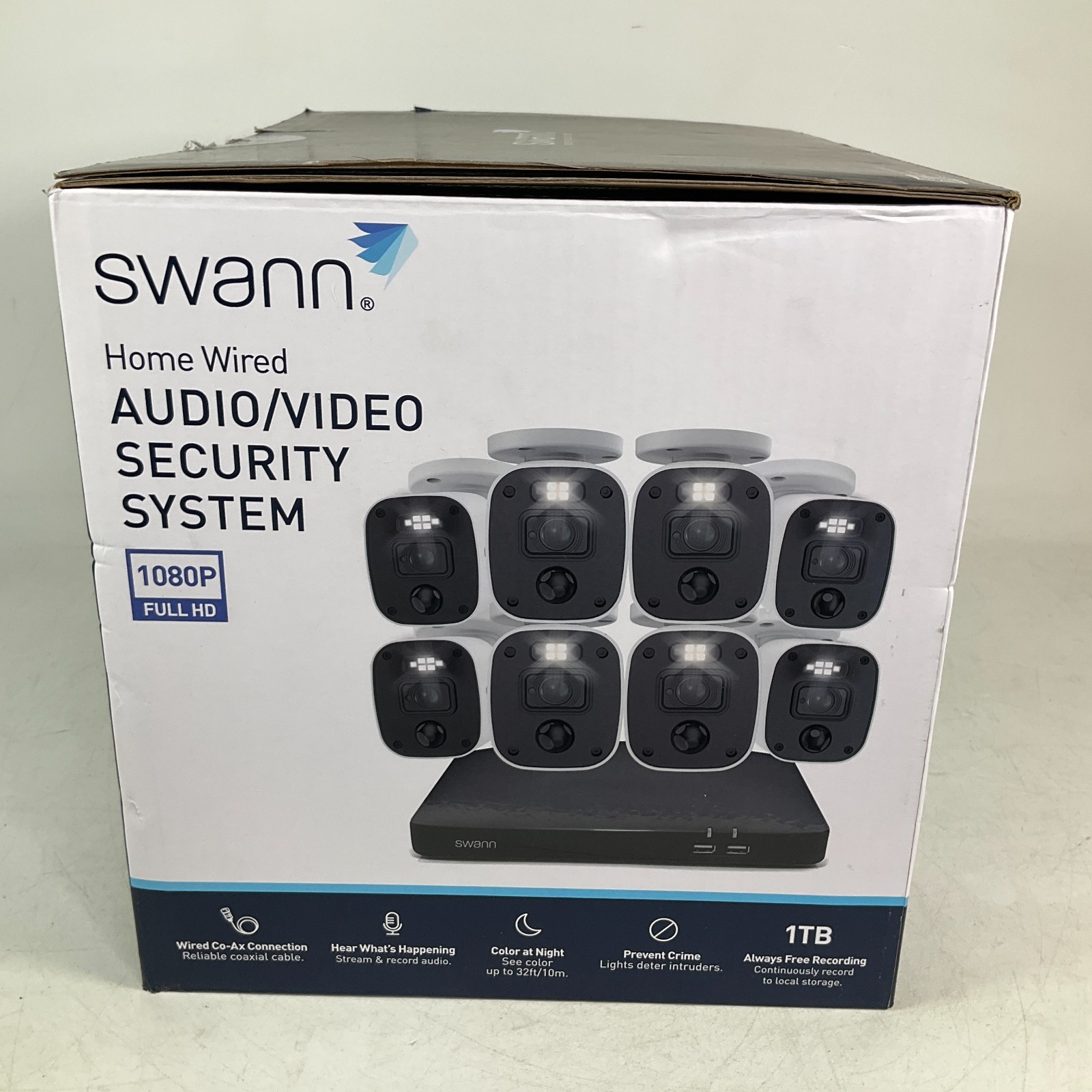 Swann 8 Camera Home Wired Audio/Video Security System SWDVK-846808MQB NEW